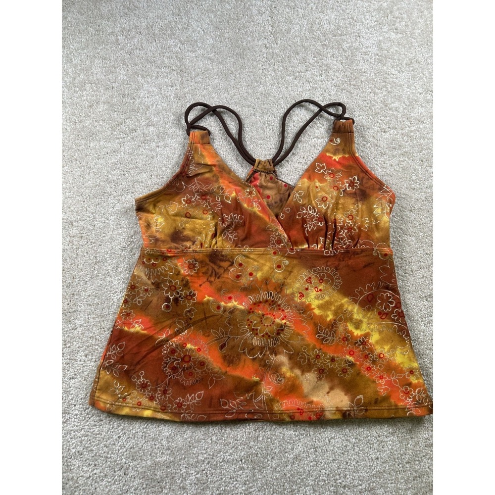 Vintage‎ And1 Ladies M Multicolor Floral Empire Waist Tank Top